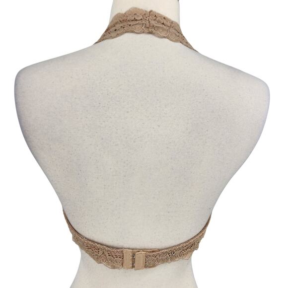 Free People Intimately Lace Halter Bralette  Size Large - Picture 4 of 8